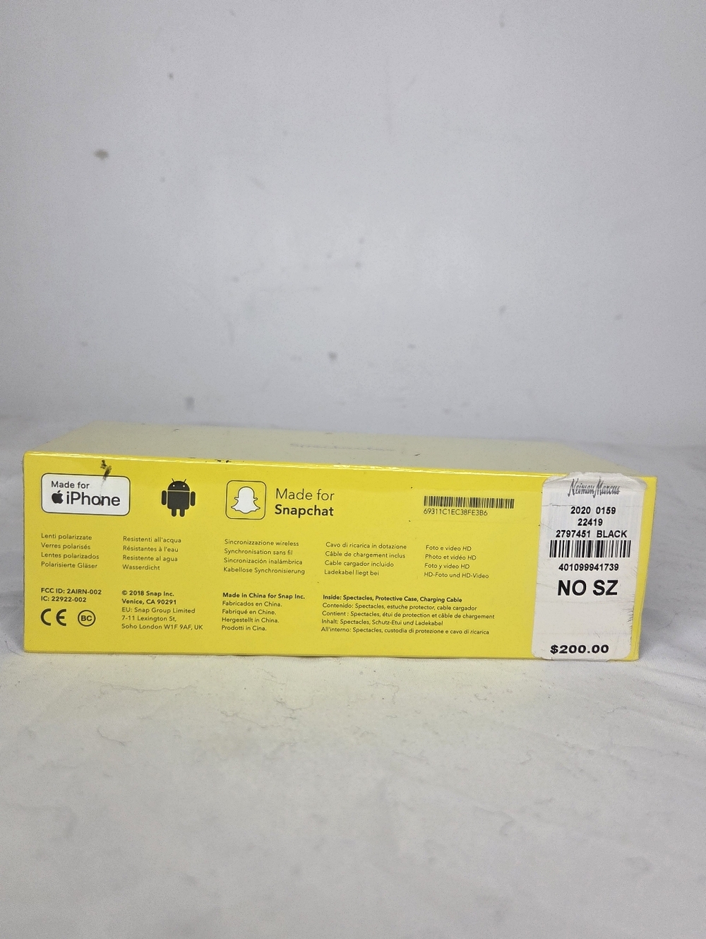 NWT Spectacles 2 (Veronica) New Waterproof Camera Sunglasses - Made for Snapchat - Picture 3 of 5